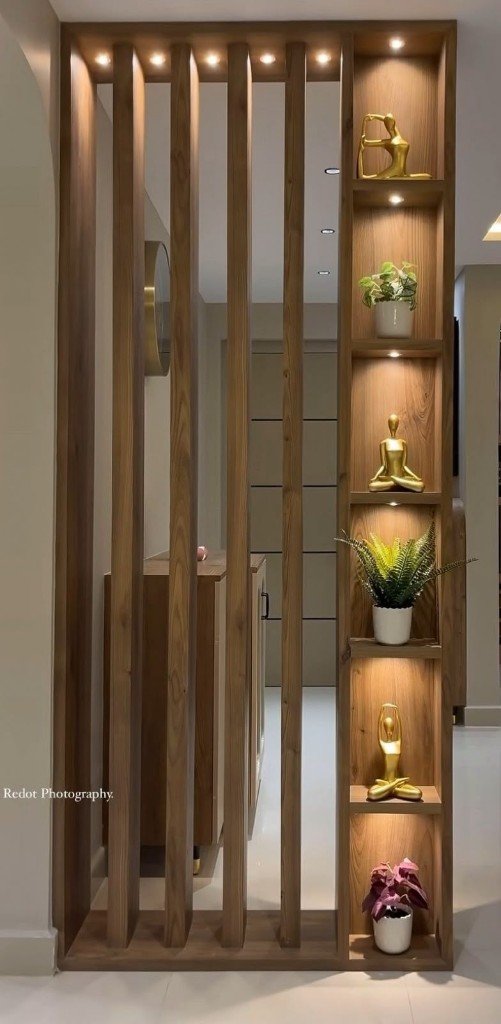 Custom timber room divider by ACC